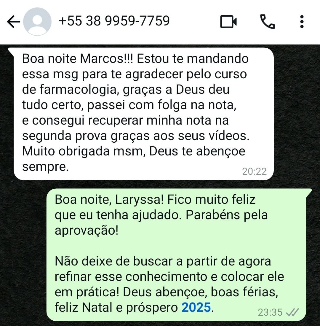 Farmaco - Passou graças aos vídeos